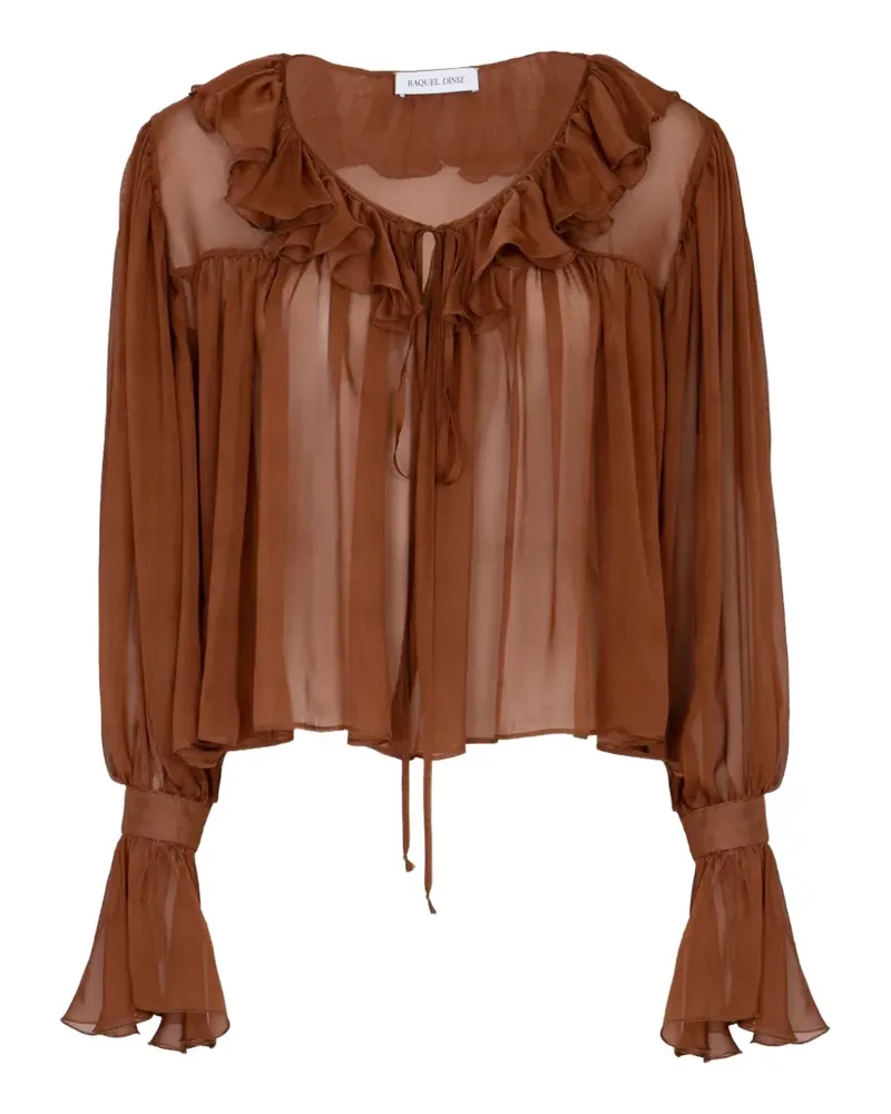 Raquel Diniz Gerüschte Camille Bluse - Braun Braun