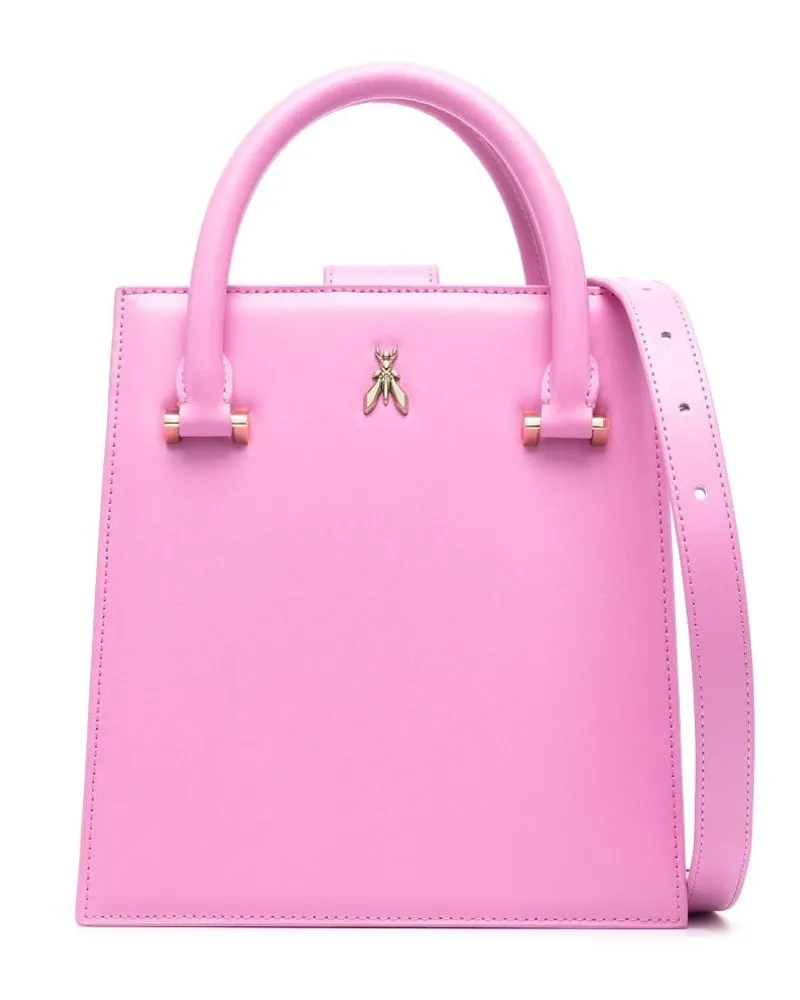 Patrizia Pepe Schultertasche mit Logo-Schild Rosa