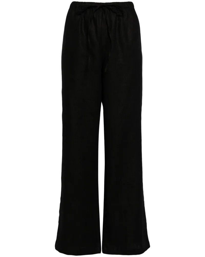 Reformation Olina Leinenhose - Schwarz Schwarz