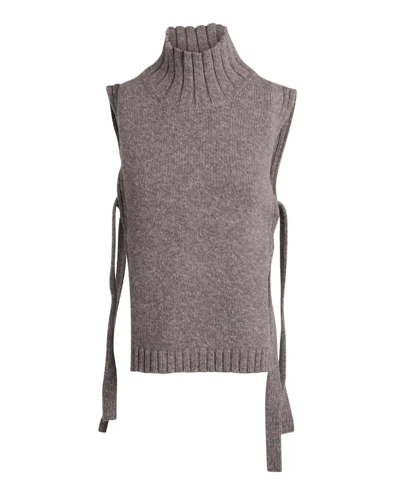 Soeur Stehkragen-Pullover mit Schleifenverschluss - Nude Nude