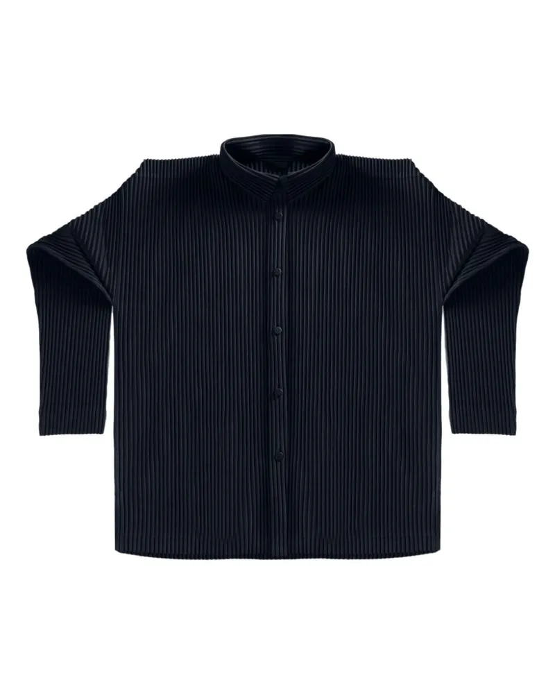 Issey Miyake pleated shirt - Blau Blau