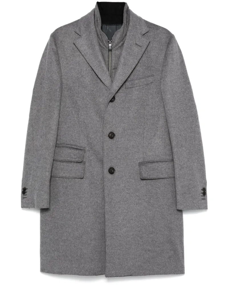 Corneliani Klassischer Wollmantel - Grau Grau