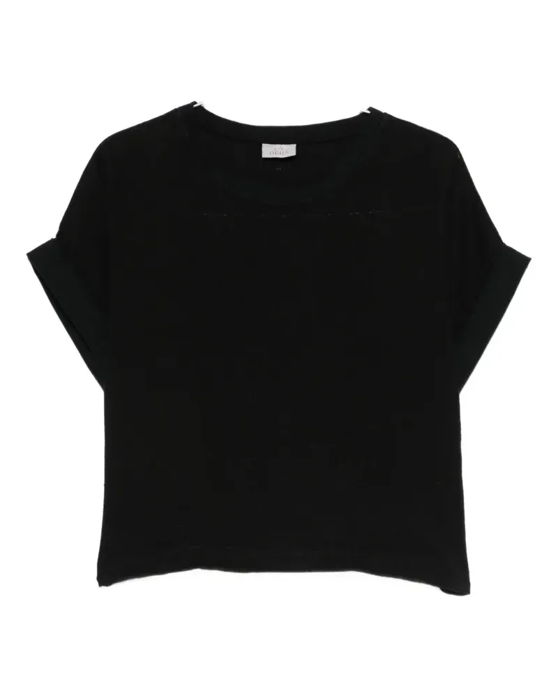 Deha cuffed T-shirt - Schwarz Schwarz