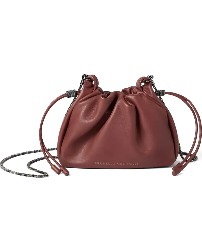 Brunello Cucinelli Mini Mellow Beuteltasche - Rot Rot
