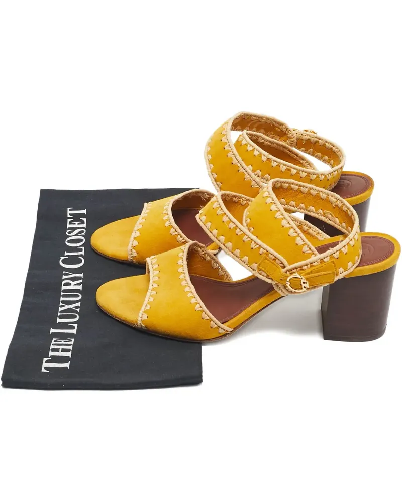 Tory Burch Ankle-strap block-heel sandals - Gelb Gelb