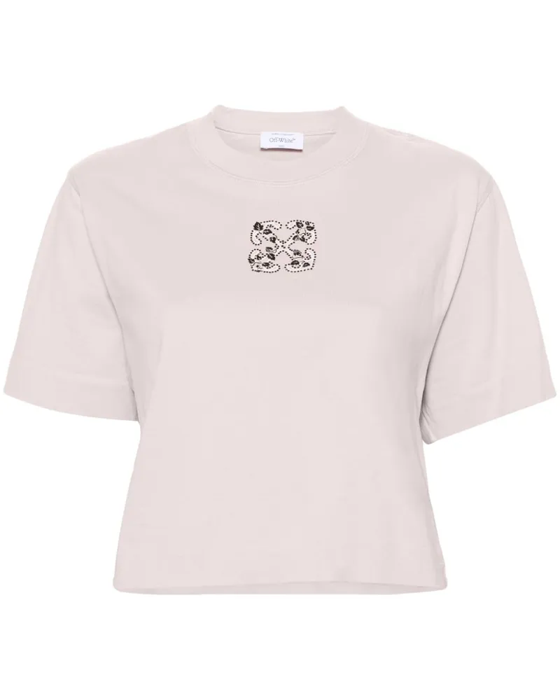 OFF-WHITE Bling Leaves Arrow T-Shirt - Rosa Rosa