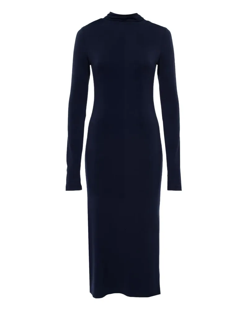 Alice + Olivia Langärmeliges Kleid mit Stehkragen - Blau Blau