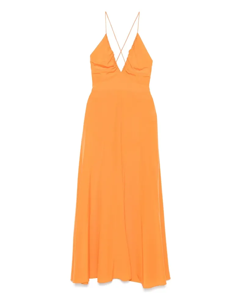 ASPESI Maxikleid aus Seide - Orange Orange