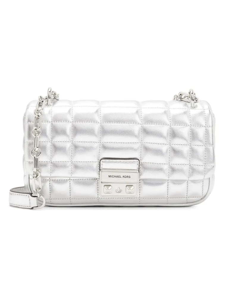 Michael Kors Große Tribeca Schultertasche - Silber Silber