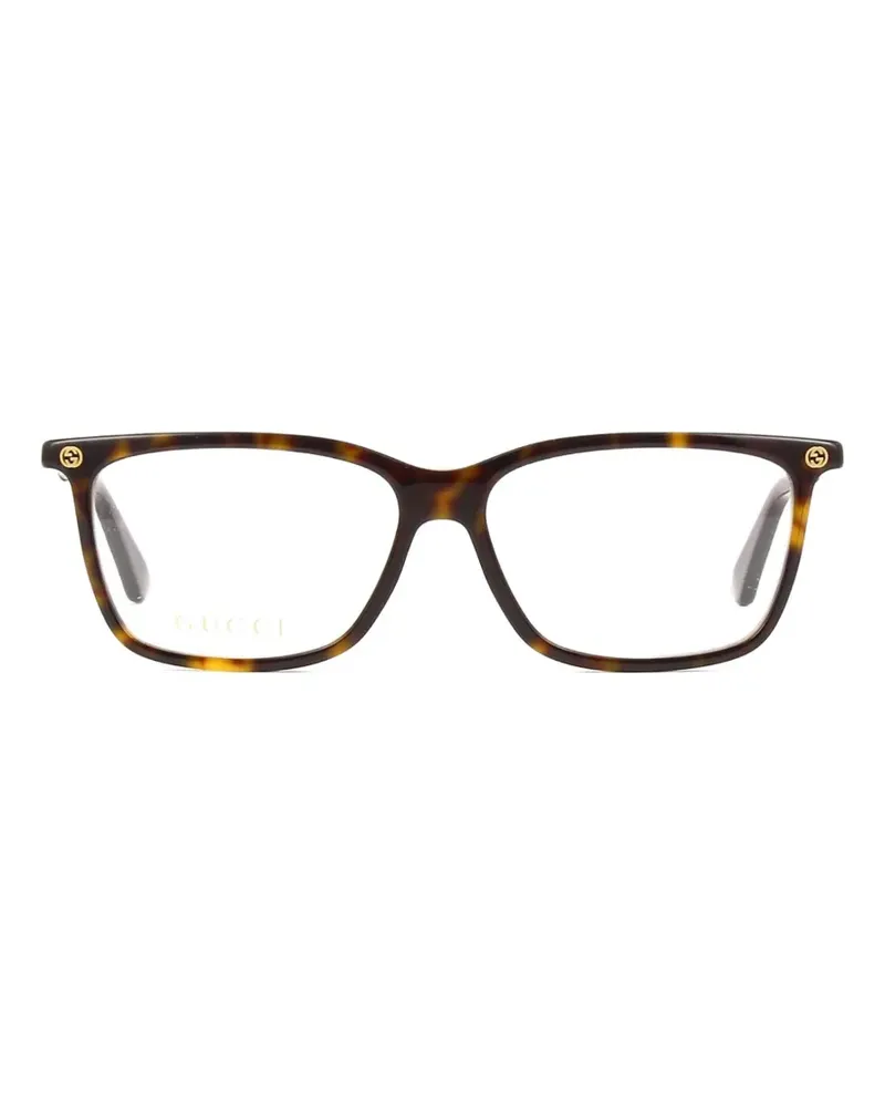 Gucci Brille mit eckigem Gestell - Braun Braun
