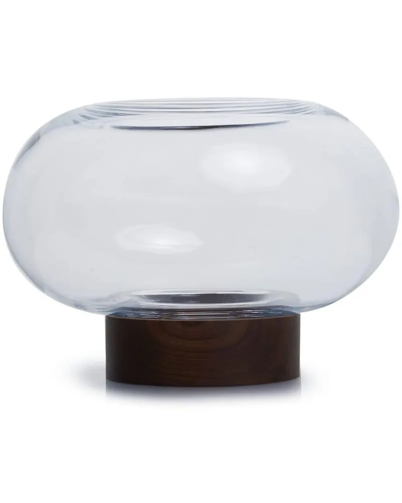 LSA International Breite Oblate Vase - Braun Braun