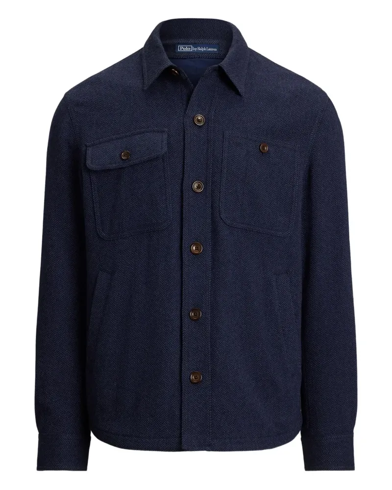 Ralph Lauren herringbone-pattern jacket - Blau Blau