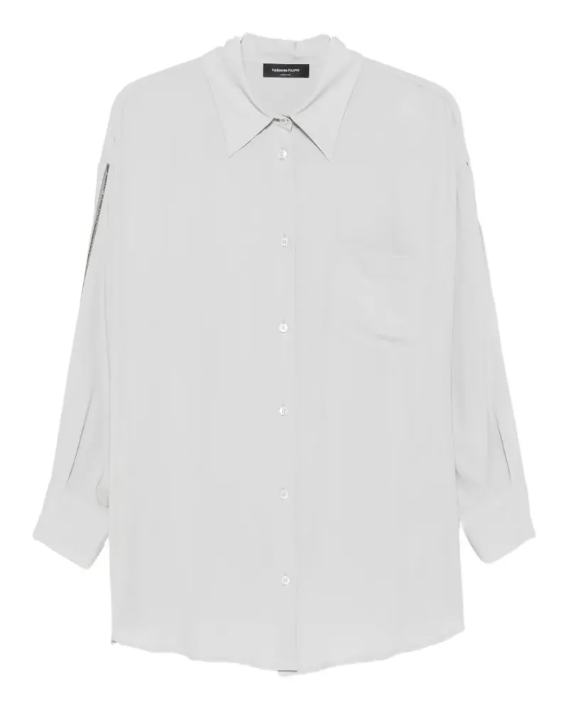 Fabiana Filippi chain-embellished long-sleeve shirt - Grau Grau