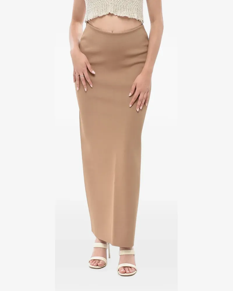 Max Mara maxi knit pencil skirt - Braun Braun