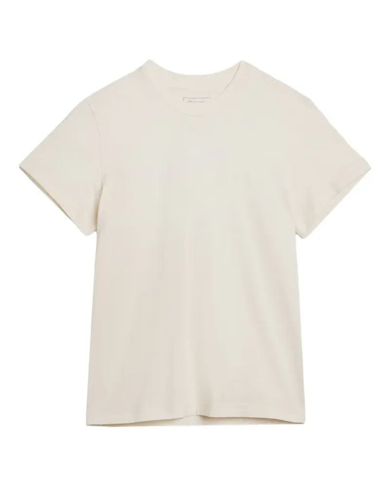 Y-3 logo-print crew-neck T-shirt - Nude Nude