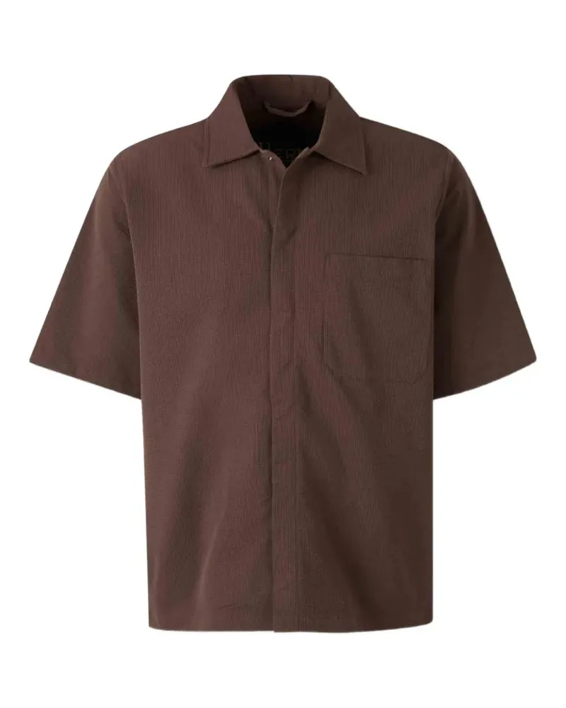 Herno short-sleeve chest-pocket shirt - Braun Braun
