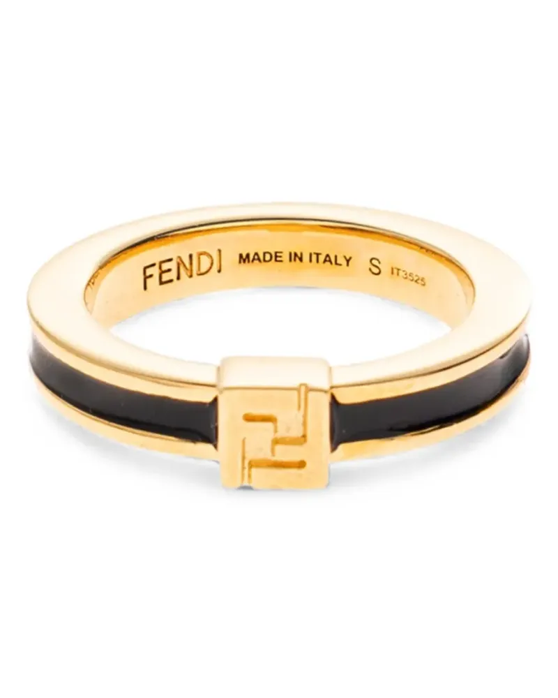 Fendi FF Ring mit Emaille-Detail - Gold Gold