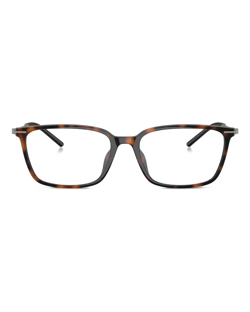Moncler Brille mit eckigem Gestell - Braun Braun