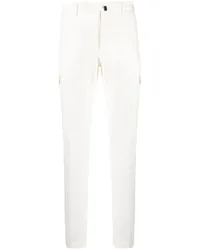 Incotex Halbhohe Slim-Fit-Cargohose Weiß