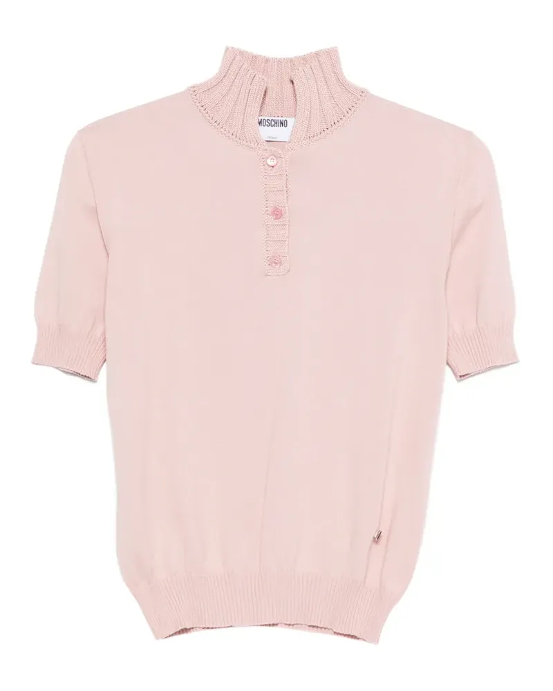 Moschino buttoned short-sleeve polo top - Rosa Rosa