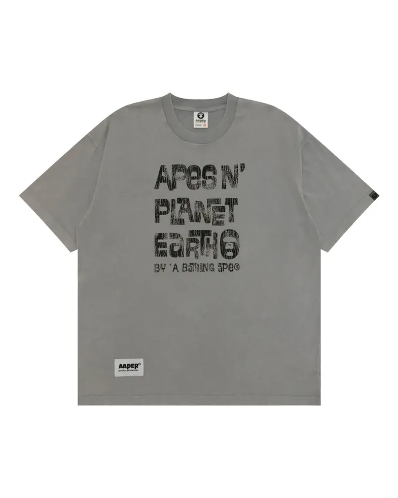 BAPE print T-shirt - Grau Grau