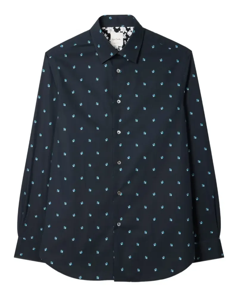 Paul Smith Ditsy Flower Hemd - Blau Blau
