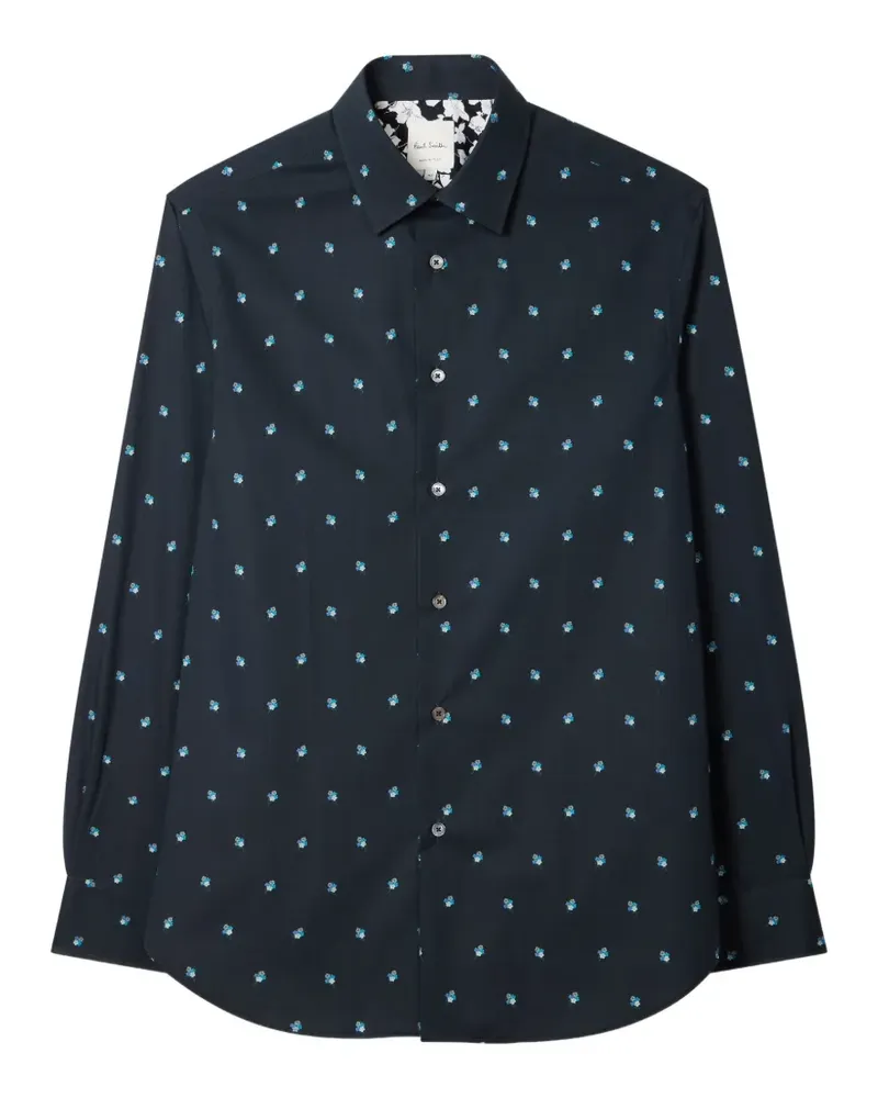 Paul Smith Ditsy Flower Hemd - Blau Blau