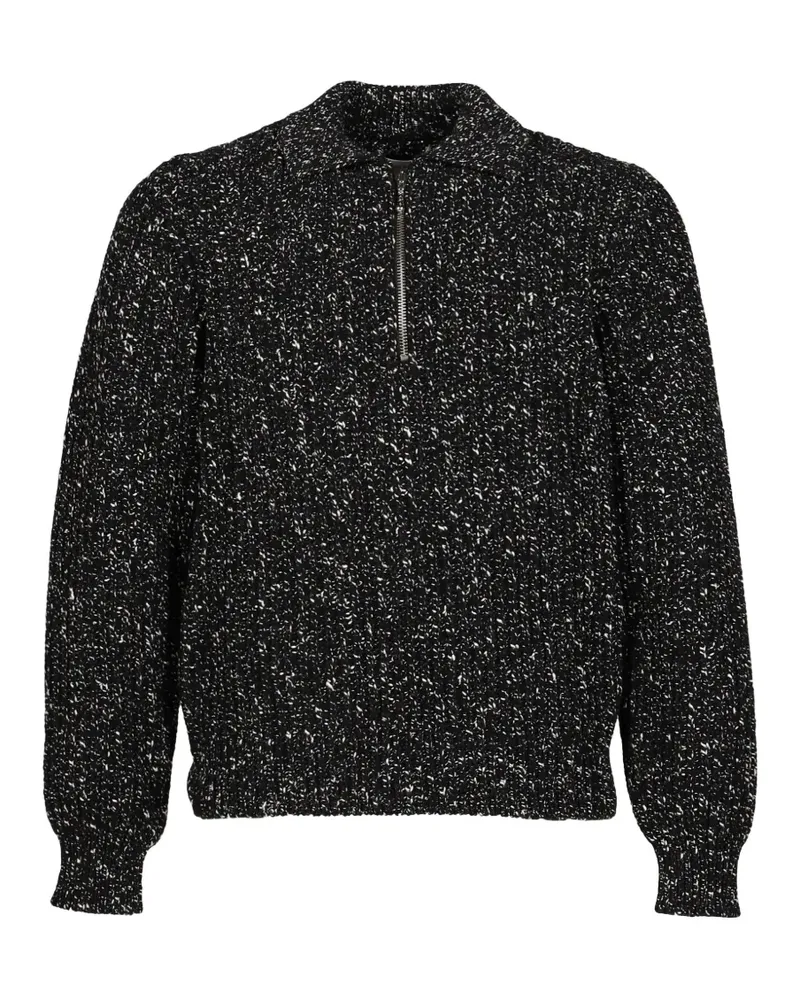 Ernest W. Baker tweed half-zip sweater - Schwarz Schwarz