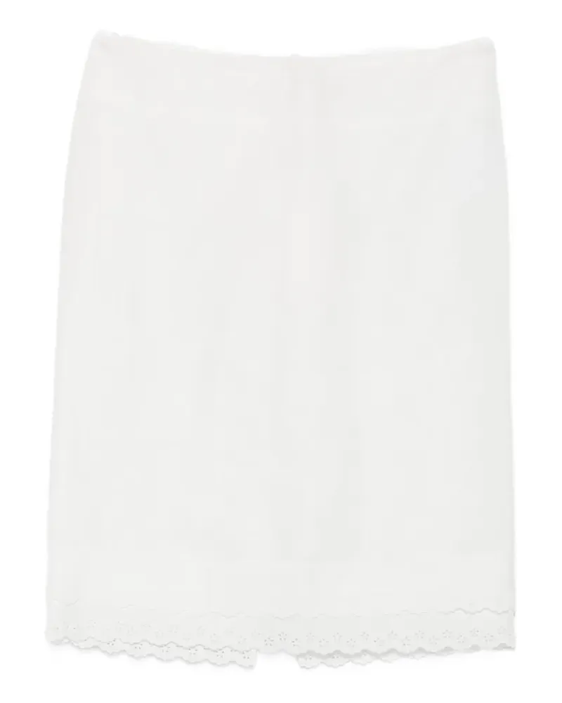 Magda Butrym broderie-anglaise midi skirt - Weiß Weiß