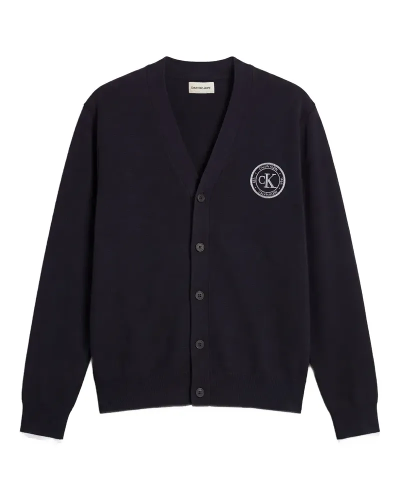 Calvin Klein Cardigan mit V-Ausschnitt - Blau Blau