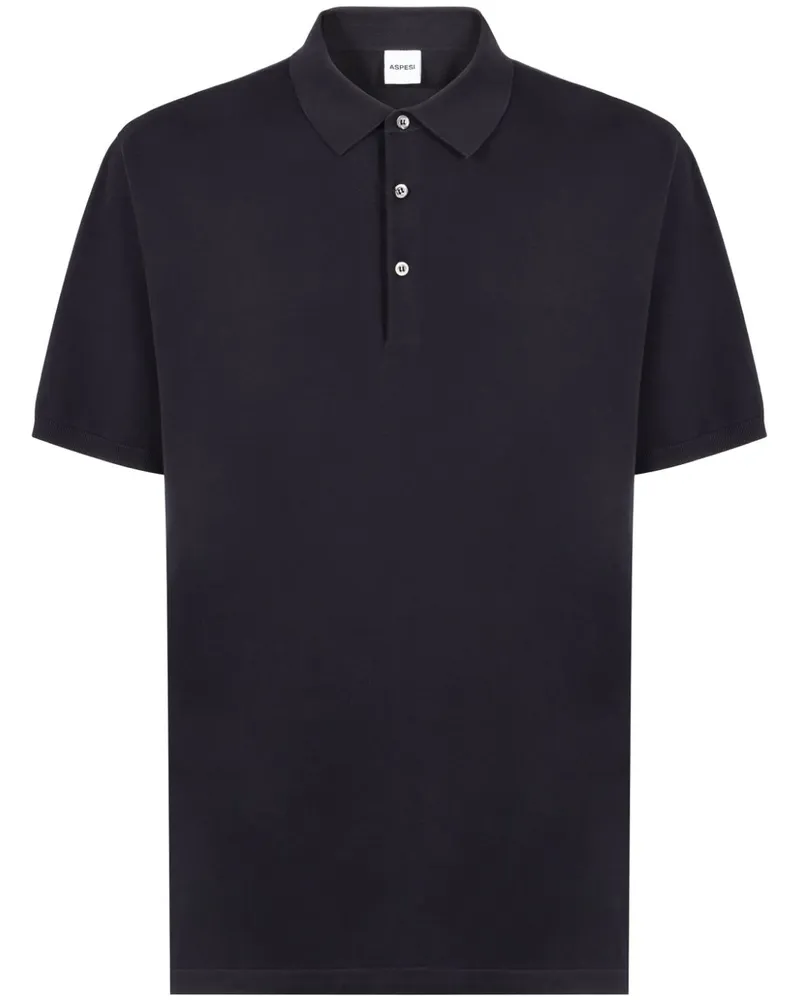 ASPESI Klassisches Poloshirt - Blau Blau