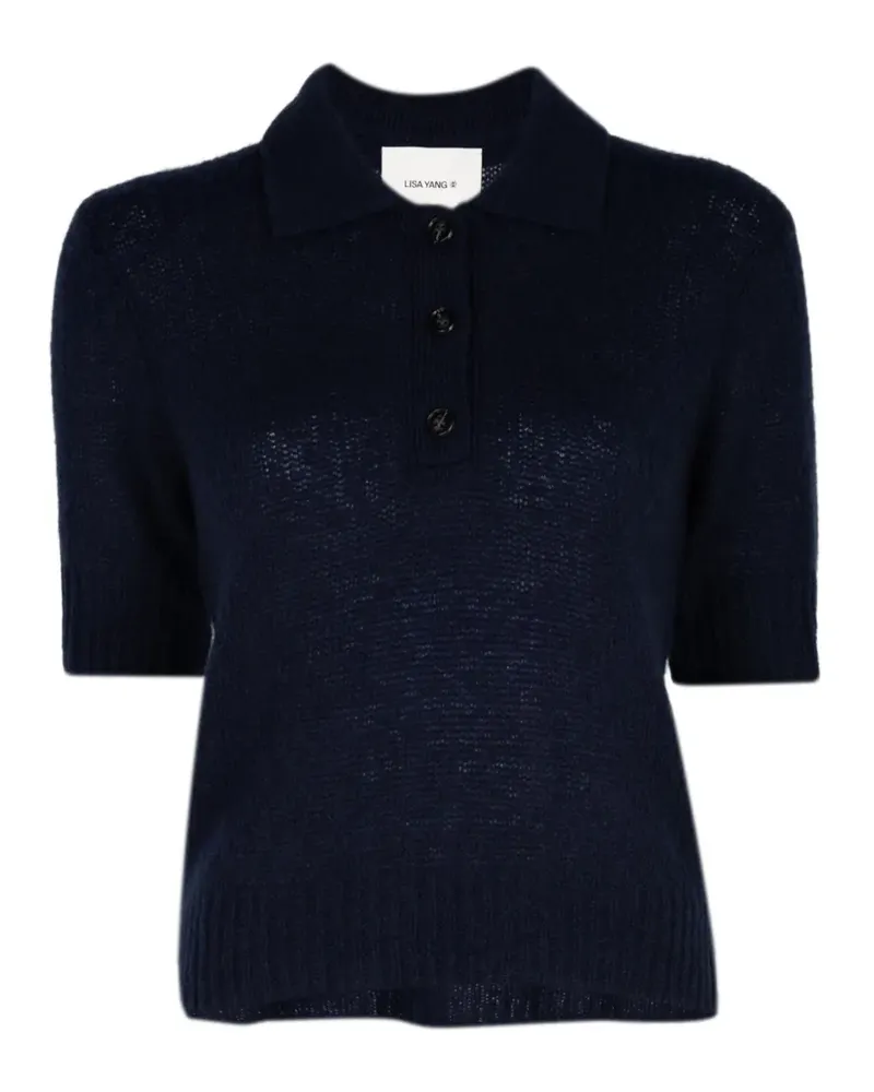 Lisa Yang Kurzärmeliges Masy Poloshirt - Blau Blau