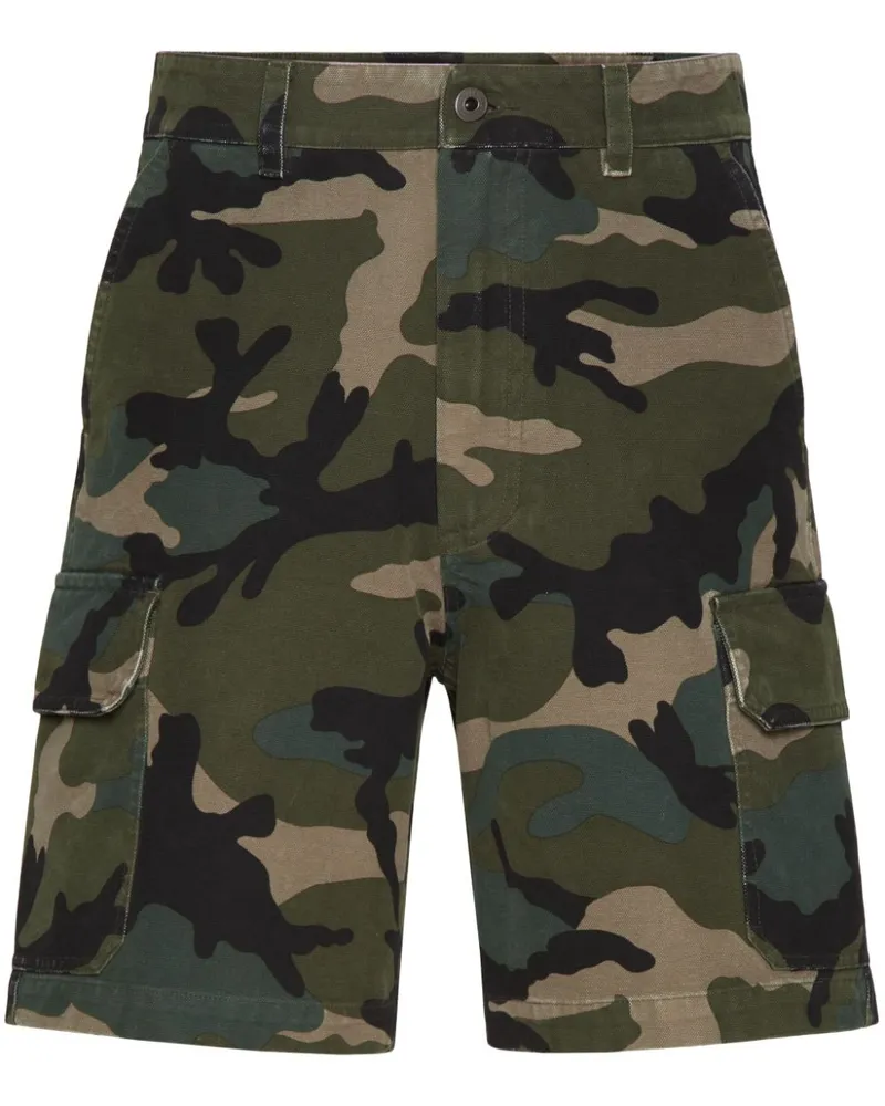 Valentino Garavani Bermudas mit Camouflage-Print - Grün Grün