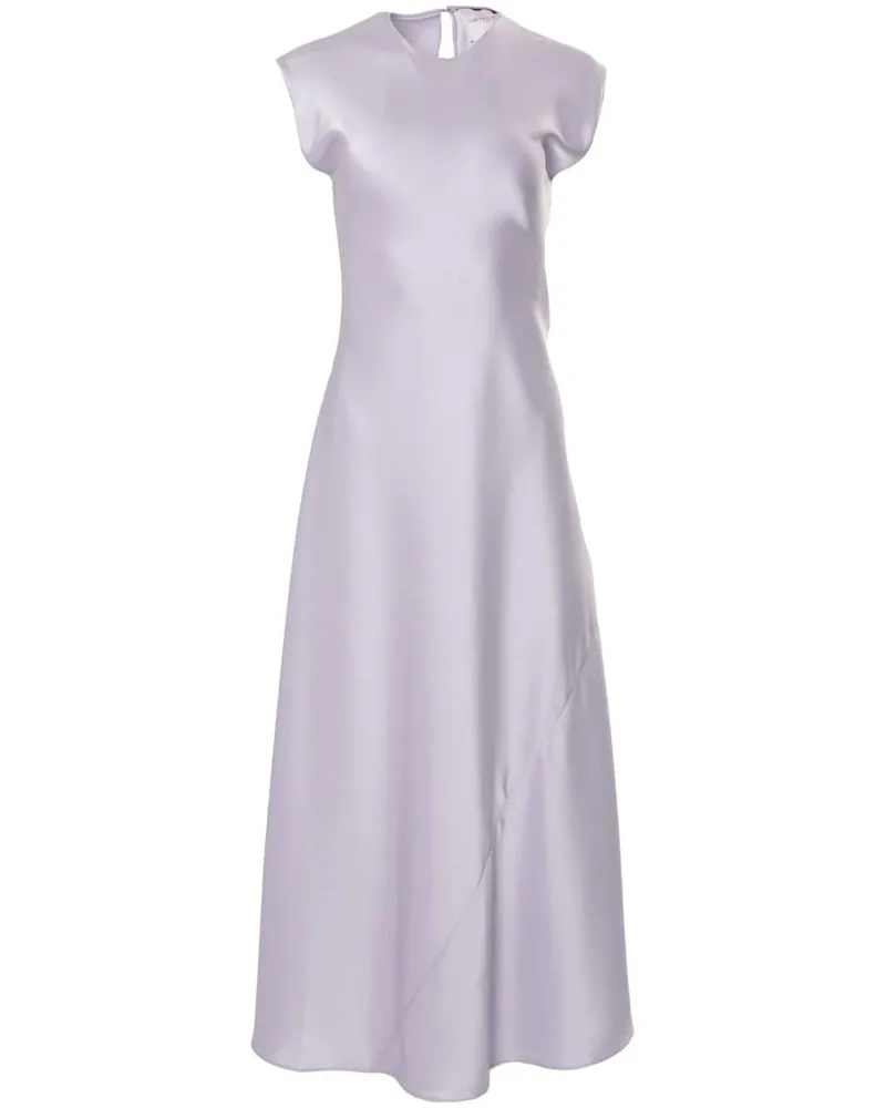 Carolina Herrera New York Satinkleid mit angeschnittenen Ärmeln - Violett Violett