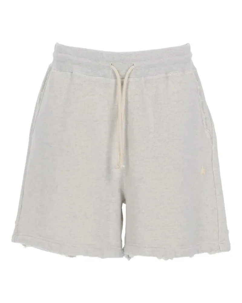 Golden Goose star-patch distressed shorts - Grau Grau