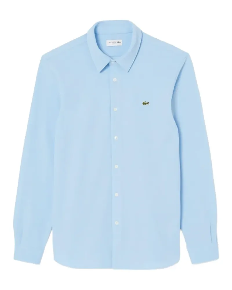 Lacoste logo-patch piqué shirt - Blau Blau