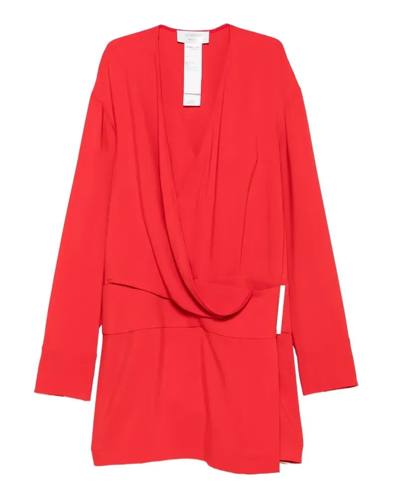 SPORTMAX Langärmliges Wickelkleid - Rot Rot