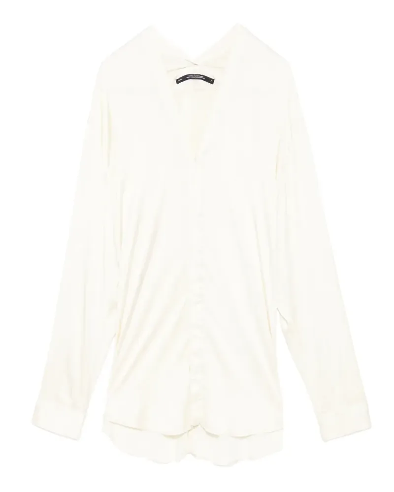 Julius Hemd mit Schlitz am Kragen - Weiß Weiß