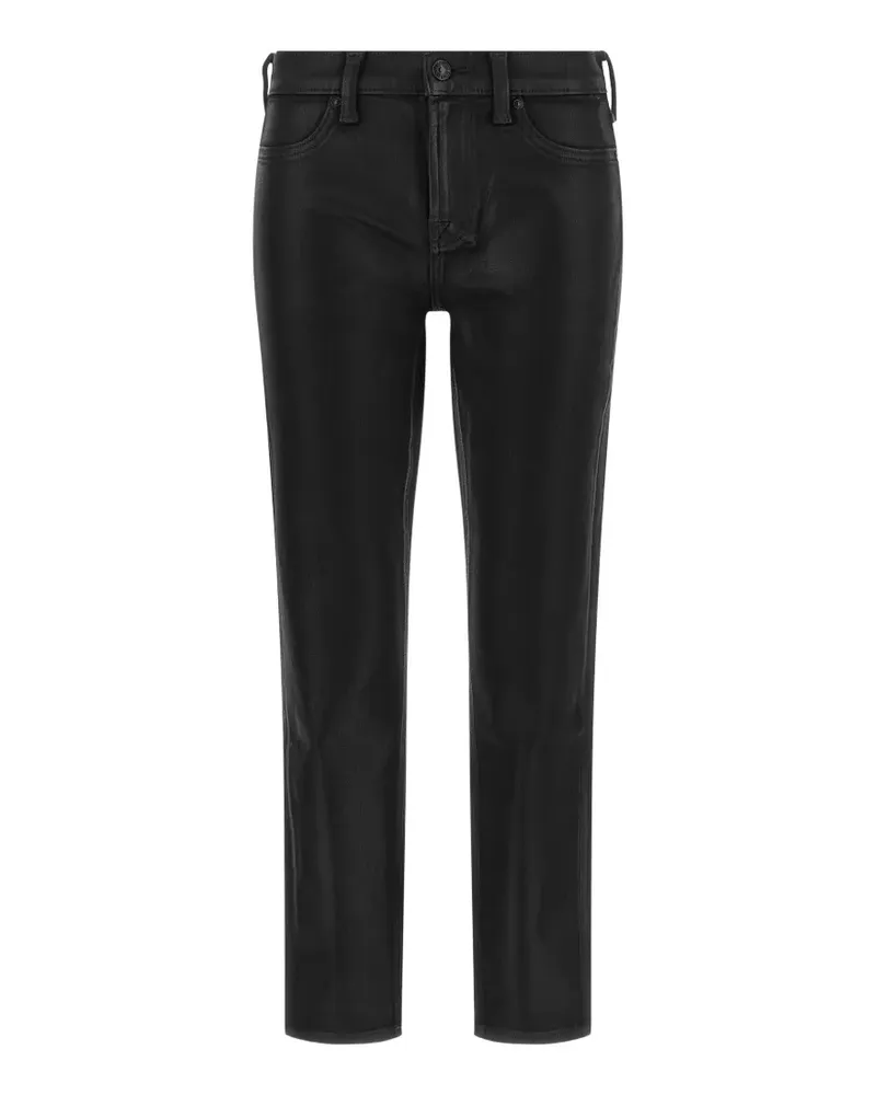 7 for all mankind Beschichtete Jeans mit Lederoptik - Schwarz Schwarz