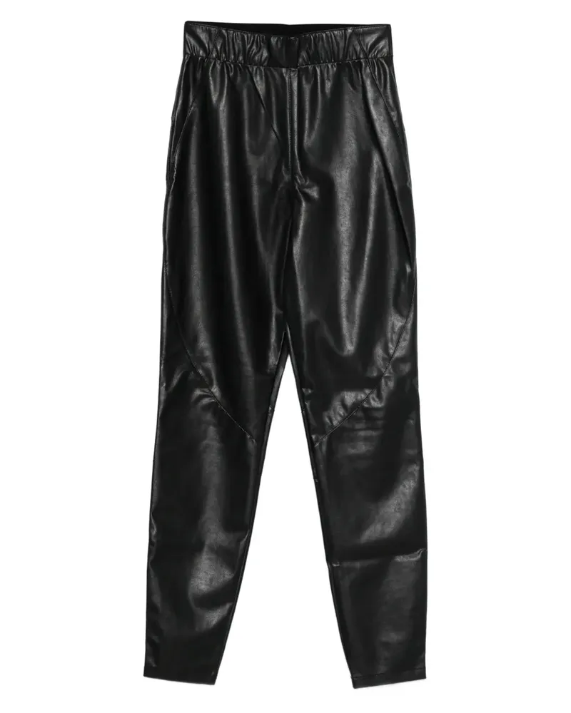 Ermanno Scervino Cropped-Hose aus Leder - Schwarz Schwarz