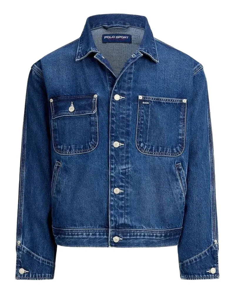 Ralph Lauren limited-edition flag-artwork patch-pocket denim jacket - Blau Blau