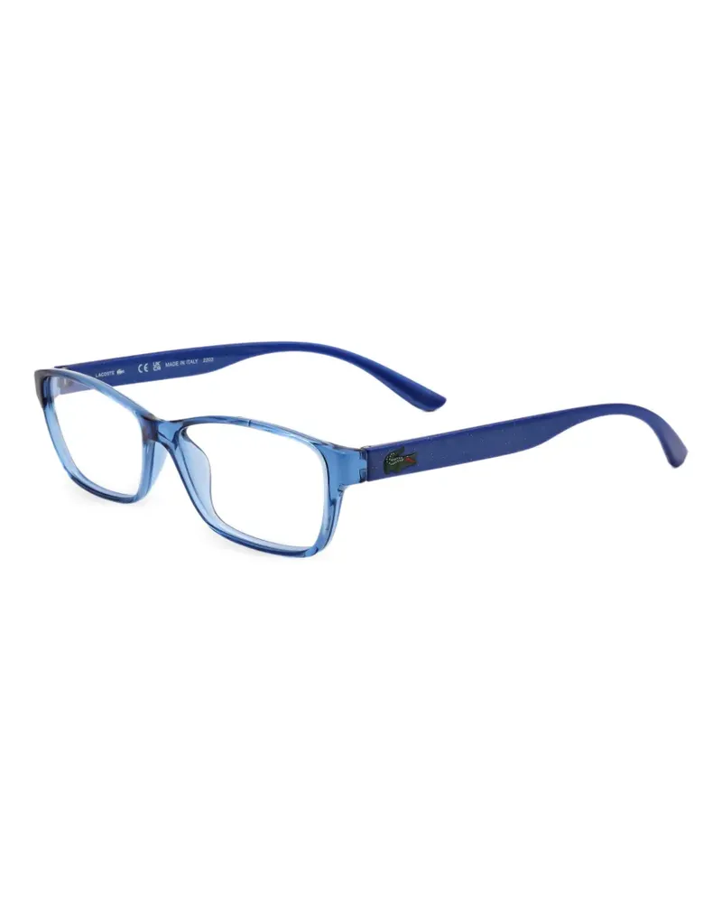 Lacoste Eckige Brille mit Glitter-Bügel - Blau Blau
