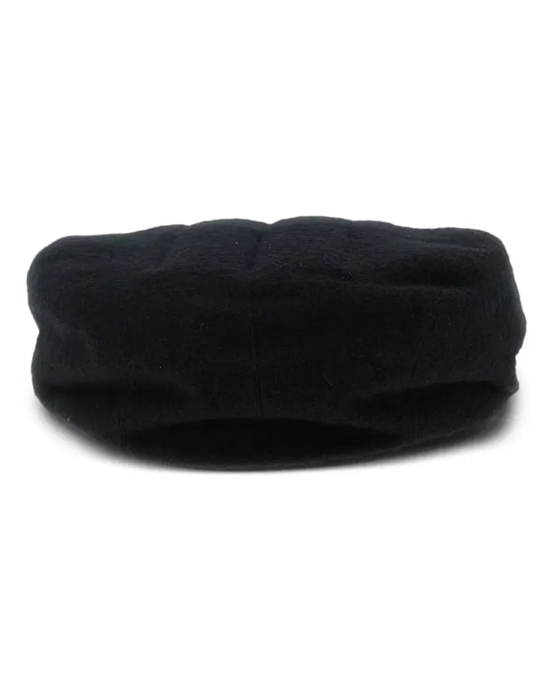 Yohji Yamamoto Gesteppte Hunting Mütze - Schwarz Schwarz