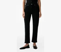 Ribcage Slim-Fit-Jeans mit Logo-Patch - Schwarz