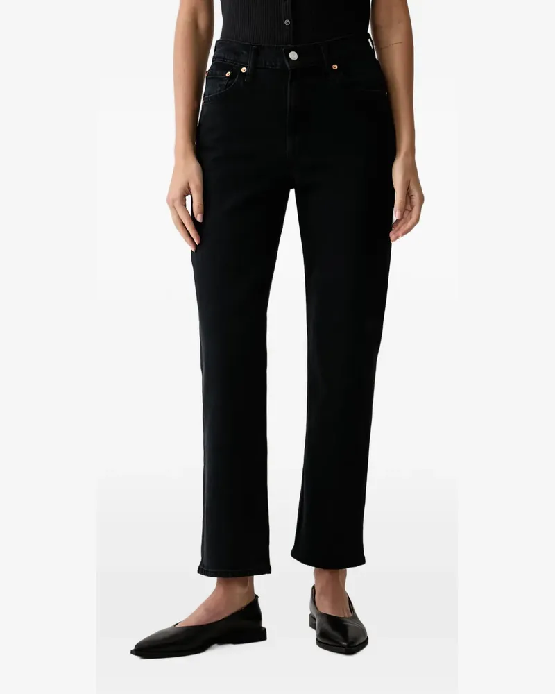Levi's Ribcage logo-patch slim-fit jeans - Schwarz Schwarz