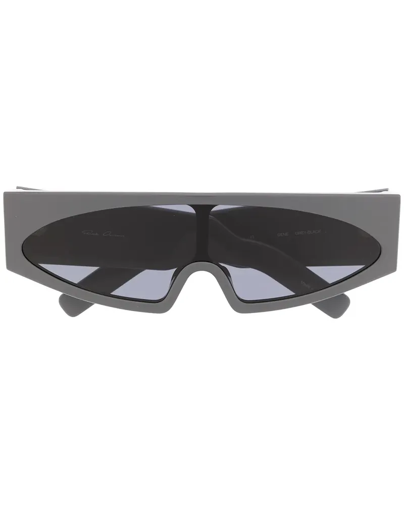 Rick Owens Sonnenbrille im Visier-Design - Grau Grau