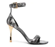 Sandalen im Metallic-Look - Silber