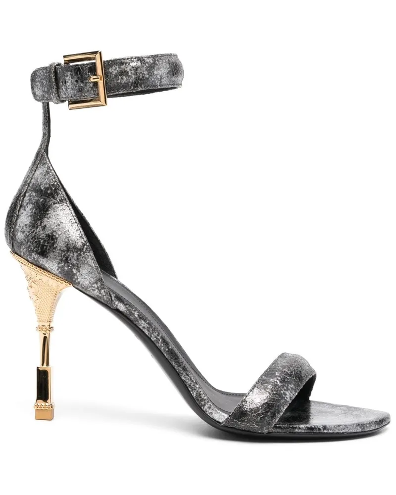 Balmain Sandalen im Metallic-Look - Silber Silber