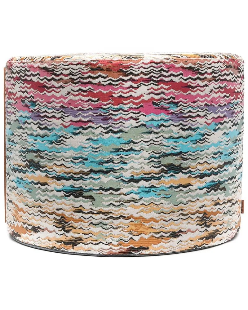 Missoni Home Gestreifter Hocker - Blau Blau