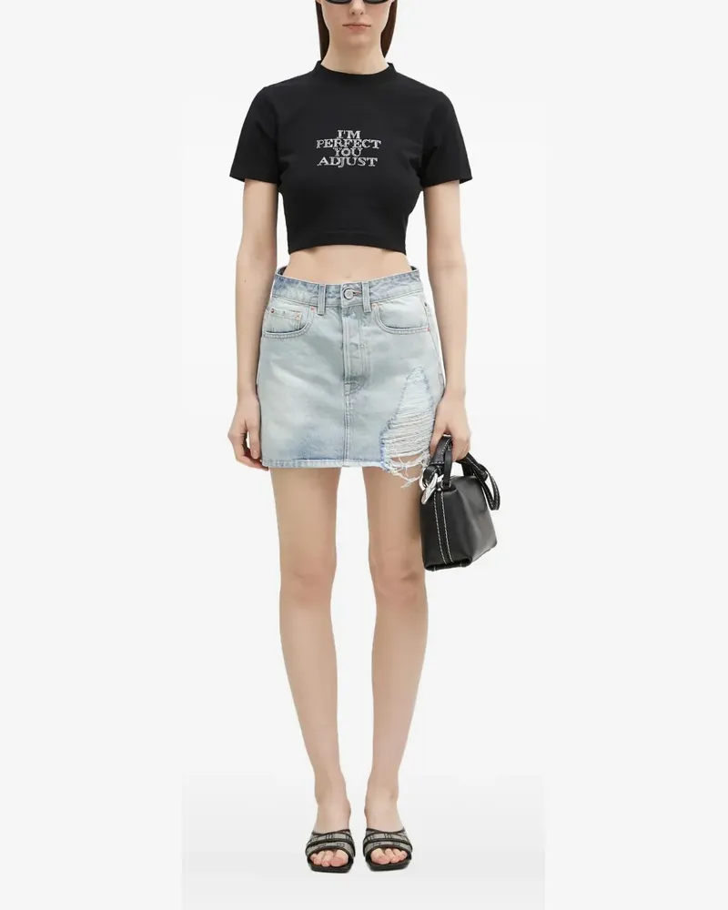 VETEMENTS T-Shirt mit Strass - Schwarz Schwarz